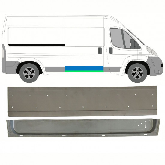 Liukuoven korjauspaneeli varten Fiat Ducato 2006- / Oikea / Sarja 10965