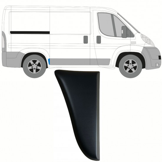 Sivulista Koristelista varten Fiat Ducato 2006- / SWB / Oikea 8512