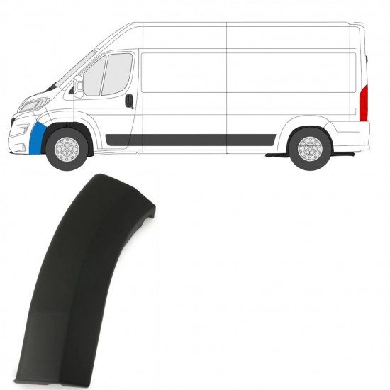 Etupuskurin koristelista varten Fiat Ducato 2018- / Vasen 7779