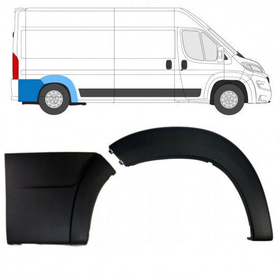 Takan koristelista varten Fiat Ducato 2018- / Oikea / Sarja 10955