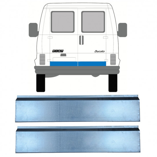 Korjauspellit takaoven varten Fiat Ducato / C25 / J5 1981-1994 / Vasen = Oikea (symmetrinen) / Sarja 9858