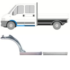 Kynnyksen ja etulokasuojan korjauspaneeli varten Fiat Ducato 1994-2006 / Vasen / Sarja 9904