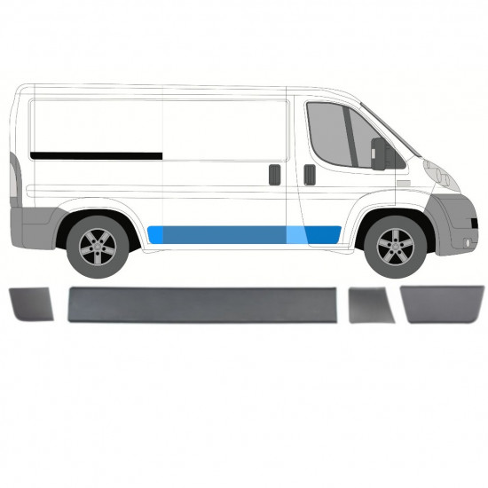 Sivulistat sarja varten Fiat Ducato Boxer Relay 2006-2018 / SWB / Oikea /  8464