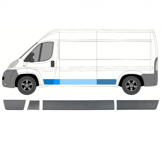 Sivulistat sarja varten Fiat Ducato Boxer Relay 2006-2018 / Vasen /  8461