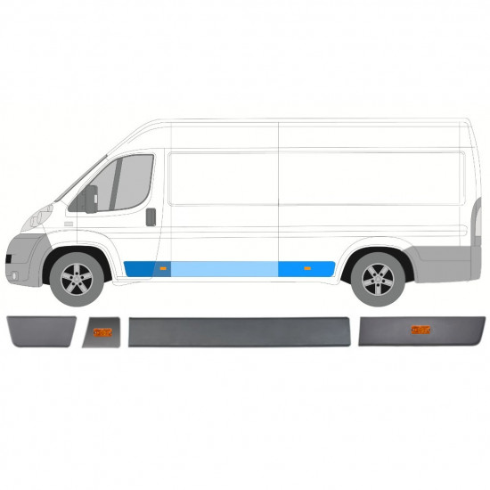 Koristelista lampulla varten Fiat Ducato 2006- / Vasen /  10449