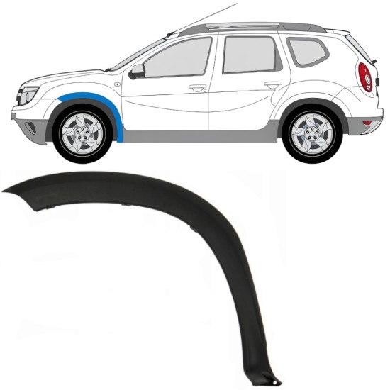 Lokasuojan muovikaaret varten Dacia Duster 2010-2017 / Vasen 16018