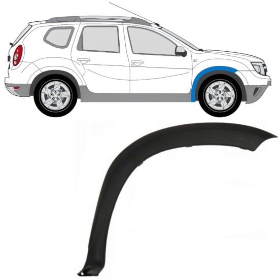 Lokasuojan muovikaaret varten Dacia Duster 2010-2017 / Oikea 16017