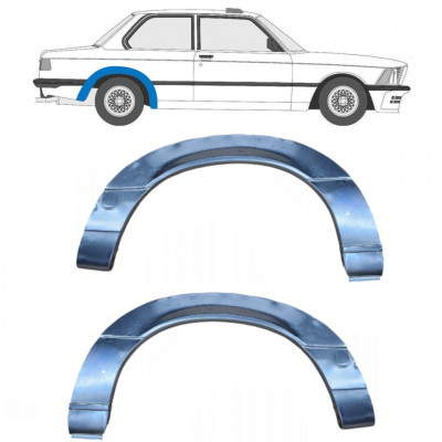 Takalokasuoja korjaussarja varten BMW 3 E21 1975-1984 / Vasen+Oikea / Sarja 6411