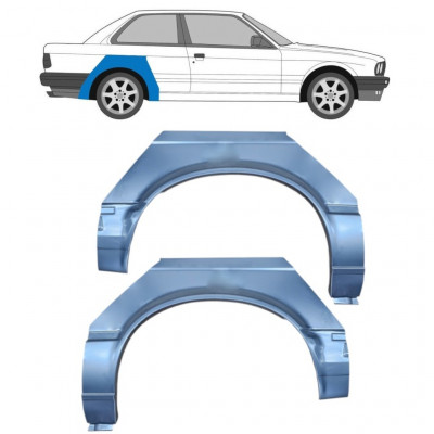 Takalokasuoja korjaussarja varten BMW 3 E30 1982-1987 / Vasen+Oikea / Sarja 9844