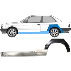 Kynnys ja takalokasuojan korjauspaneeli varten BMW 3 E30 1982-1987 / Vasen / Sarja 11235