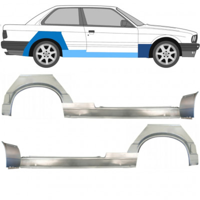 Kynnyksen, etulokasuojan ja takalokasuojan korjausosa varten BMW 3 E30 1987-1994 11513