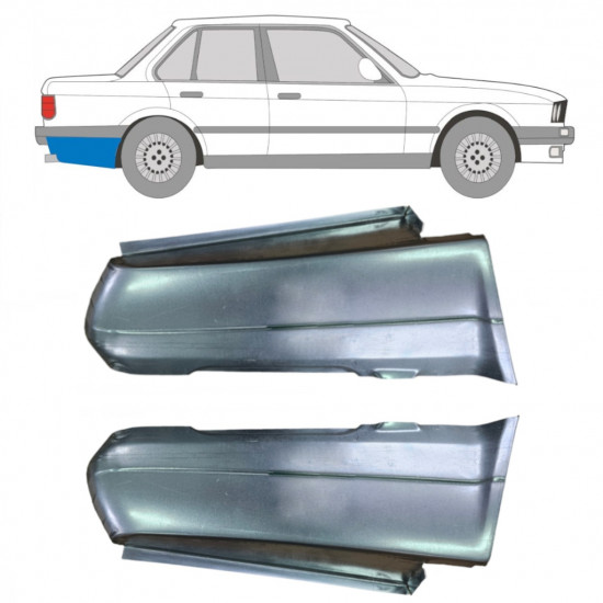 Takalokasuoja korjaussarja varten BMW 3 E30 1982-1987 / Vasen+Oikea / Sarja 6386