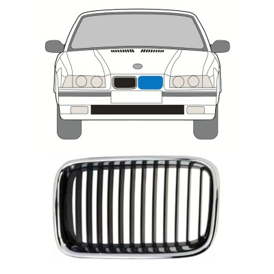 Säleikkö varten BMW 3 E36 1990-1995 / Vasen 16296