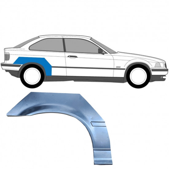 Takalokasuoja korjaussarja varten BMW 3 E36 1994-2000 / Oikea / COMPACT 5501