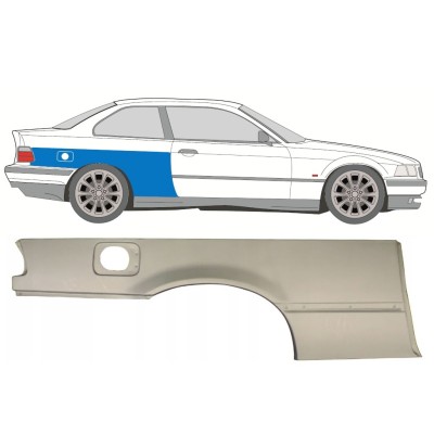 Takalokasuoja korjaussarja varten BMW 3 E36 1990-2000 / Oikea / COUPE 16383