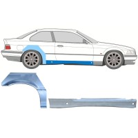 Kynnys ja takalokasuojan korjauspaneeli varten BMW 3 E36 1990-2000 / Oikea / COUPE / Sarja 17023