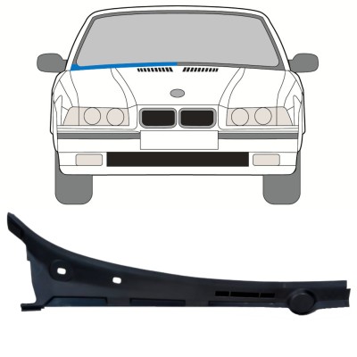 Tuulilasin korjauspaneeli varten BMW 3 E36 1990-2000 / Oikea / COMBI / SEDAN / COMPACT 16898