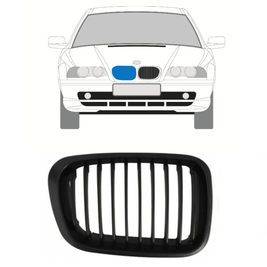 Säleikkö varten BMW 3 E46 1998-2006 / Oikea 16301
