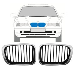 Säleikkö varten BMW 3 E46 1998-2006 / Vasen+Oikea / Sarja 11129