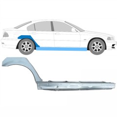 Kynnys ja takalokasuojan korjauspaneeli varten BMW 3 E46 1998-2006 / Oikea / Sarja 11243