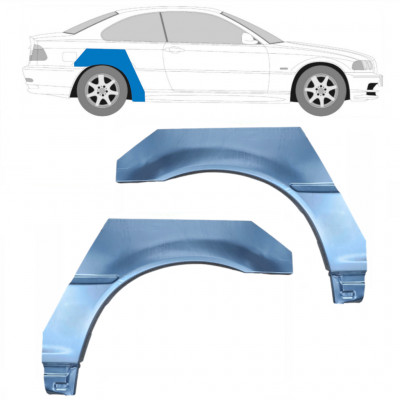 Takalokasuoja korjaussarja varten BMW E46 3 Cabrio 1998-2005 / Vasen+Oikea / COUPE / Sarja 6199