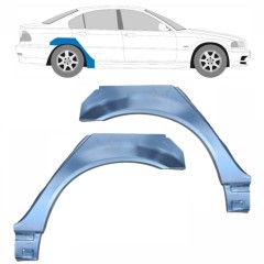 Takalokasuoja korjauspaneeli pieni varten BMW 3 E46 1998-2006 / Vasen+Oikea / Sarja 6203