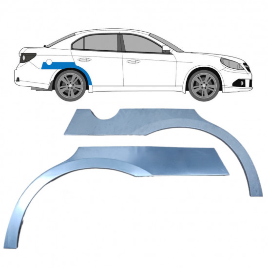 Takalokasuoja korjaussarja varten Chevrolet Epica 2005-2010 / Vasen+Oikea / Sarja 9659