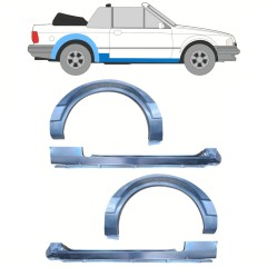 Kynnyspelti + takalokasuojan korjaussarja varten Ford Escort 1986-1990 / CABRIO / Sarja 12588