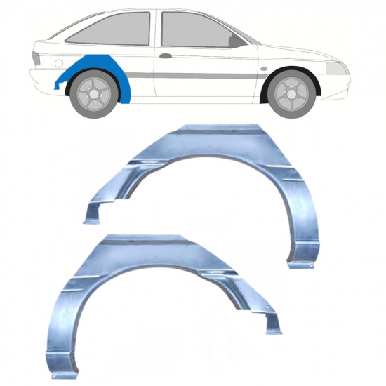 Takalokasuoja korjaussarja varten Ford Escort 1995-2000 / Vasen+Oikea / Sarja 9969
