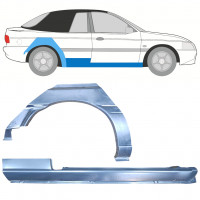 Kynnyspelti + takalokasuojan korjaussarja varten Ford Escort 1990-2000  CABRIO / Oikea / Sarja 12589