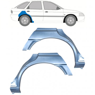 Takalokasuoja korjaussarja varten Ford Escort 1995-2000 / Vasen+Oikea / Sarja 9776