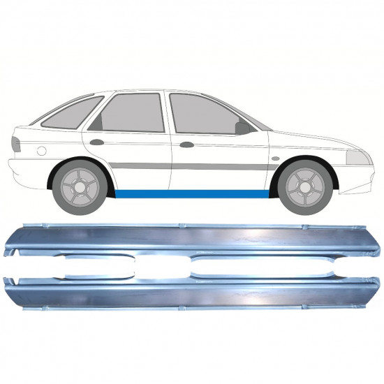 Kynnyspelti varten Ford Escort 1995-2000 / Vasen+Oikea / Sarja 9775