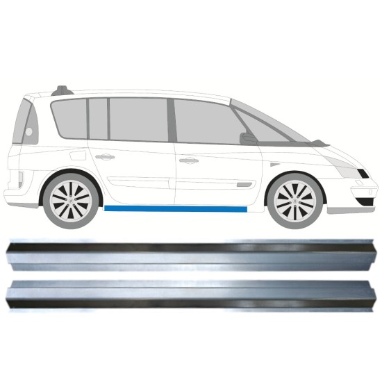 Kynnyspelti korjauspaneeli alempi osa varten Renault Espace 2002-2015 / Vasen+Oikea / Sarja 14987