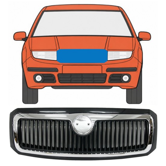 Säleikkö varten Skoda Fabia I 2004-2007 7522