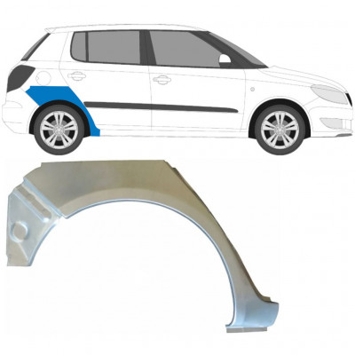 Takalokasuoja korjaussarja varten Skoda Fabia 2007-2015 / Oikea 6998