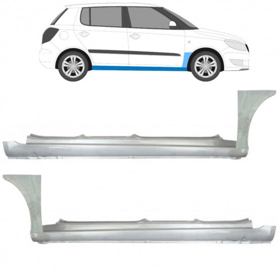 Kynnyksen ja etulokasuojan korjauspaneeli varten Skoda Fabia 2007-2015 11172