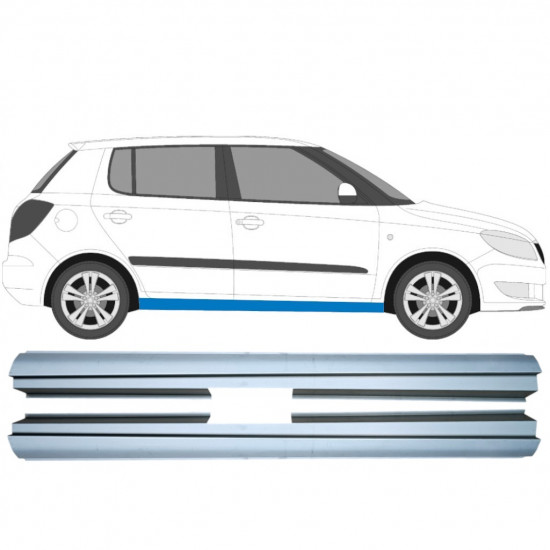 Kynnyspelti korjauspaneeli varten Skoda Fabia 2007-2015 / Vasen+Oikea / Sarja 10615