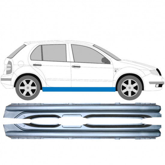 Kynnyspelti varten Skoda Fabia 1999-2007 / Vasen+Oikea / Sarja 9262