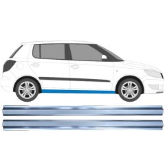 Kynnyspelti korjauspaneeli varten Skoda Fabia II 2007-2015 / Vasen+Oikea / Sarja 11919
