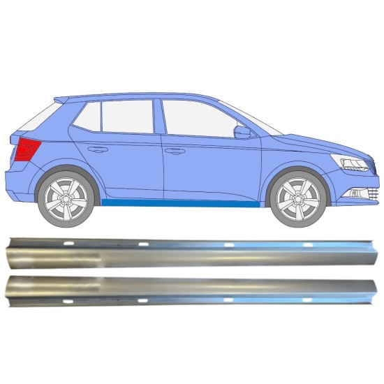 Kynnyspelti korjauspaneeli alempi osa varten Skoda Fabia 2014- / Vasen+Oikea / Sarja 14817