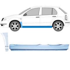 Täysi kynnys ja etulokasuojan korjauspaneeli varten Skoda Fabia I 1999-2007 / Vasen / Sarja 11168