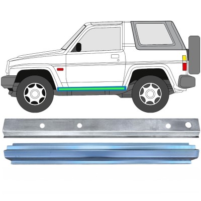 Sisäinen ja ulkoinen kynnyksen korjauspaneeli varten Daihatsu Feroza Rocky Fourtrak 1984-1993 / Vasen / Sarja 17014