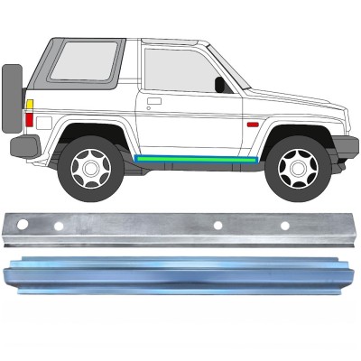 Sisäinen ja ulkoinen kynnyksen korjauspaneeli varten Daihatsu Feroza Rocky Fourtrak 1984-1993 / Oikea / Sarja 17013
