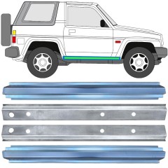 Sisäinen ja ulkoinen kynnyksen korjauspaneeli varten Daihatsu Feroza Rocky Fourtrak 1984-1993 / Vasen+Oikea / Sarja 17015
