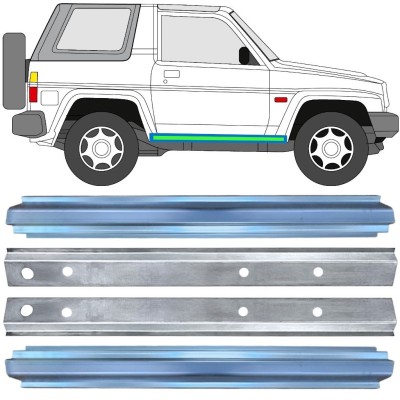 Sisäinen ja ulkoinen kynnyksen korjauspaneeli varten Daihatsu Feroza Rocky Fourtrak 1984-1993 / Vasen+Oikea / Sarja 17015