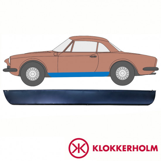 Kynnyspelti korjauspaneeli varten Fiat 124 Spider 1966-1985 / Vasen 10716