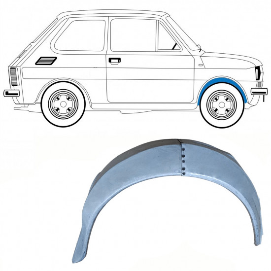 Etulokasuoja sisäkorjauspaneeli varten Fiat 126p 1972-1978 / Oikea 10215