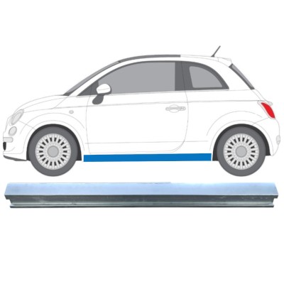 Kynnyspelti korjauspaneeli alempi osa varten Fiat 500 2007-2018 / Vasen 16069