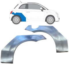 Takalokasuoja korjaussarja varten Fiat 500 2007-2018 / Vasen+Oikea / Sarja 16073