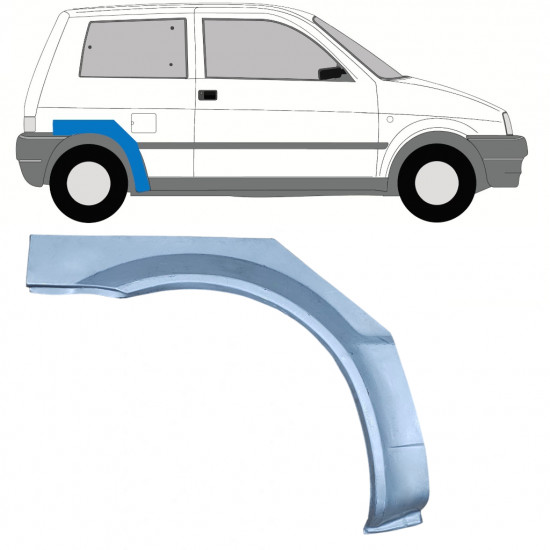 Takalokasuoja korjaussarja varten Fiat Cinquecento 1991-1998 / Oikea 11214